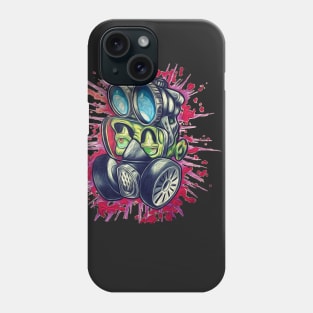 New School Style Zombie Gas Mask Color Effect Art Phone Case