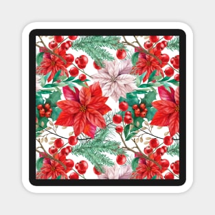 Cute Christmas Pattern - Christmas Baubles Happy Merry Christmas Christmas wrapping paper Cute Santa Claus Pattern Cute Xmas 25th December Dragonfly Christmas Tree Holiday Time Magnet