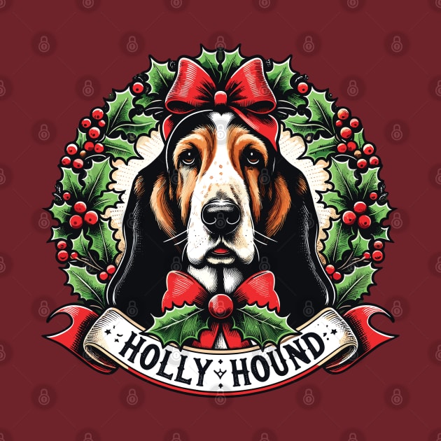 Basset Hound Christmas - Holly Hound by TheWorldOfRush