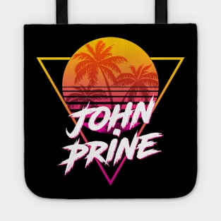 John Prine - Proud Name Retro 80s Sunset Aesthetic Design Tote