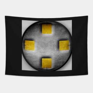 Yellow cube Tapestry