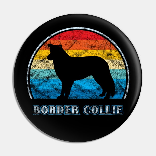 Border Collie Vintage Design Dog Pin by millersye
