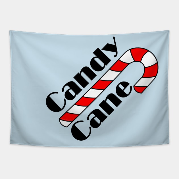 Candy Cane Text Tapestry by Barthol Graphics