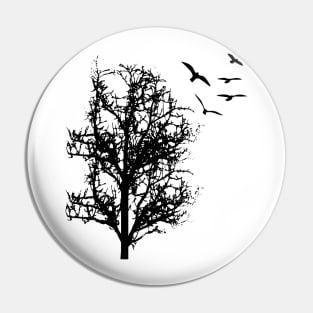 Tree silhouette Pin