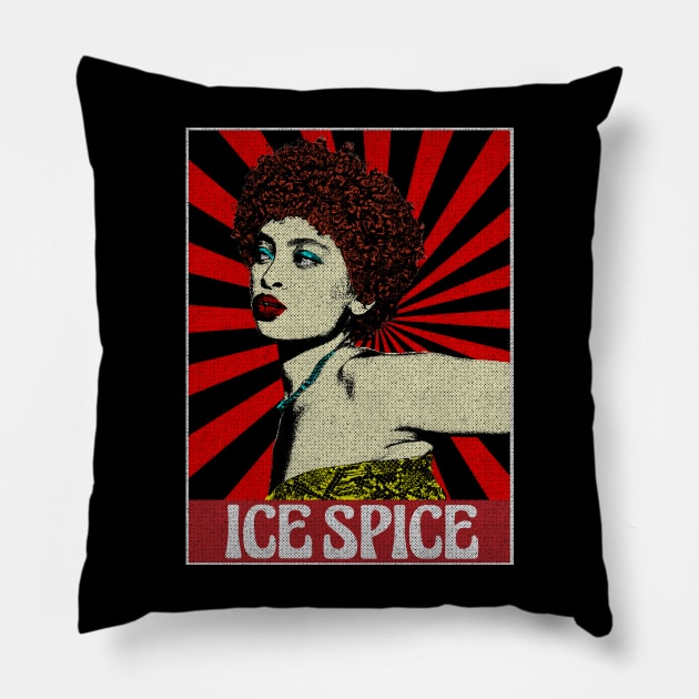 Ice Spice Pop Art Style Pillow by Motor Lipat