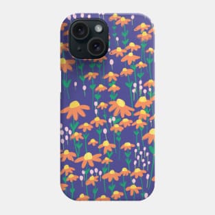 Spring Flowers on Indigo Phone Case