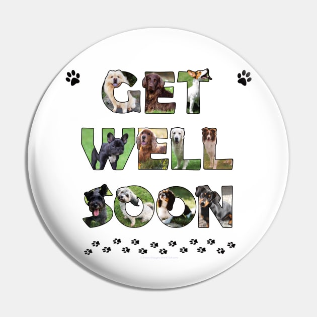 Get Well Soon - mixed dog breed oil painting word art Pin by DawnDesignsWordArt