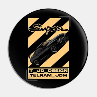 Toyota Supra MK4 Yellow JDM Car Pin