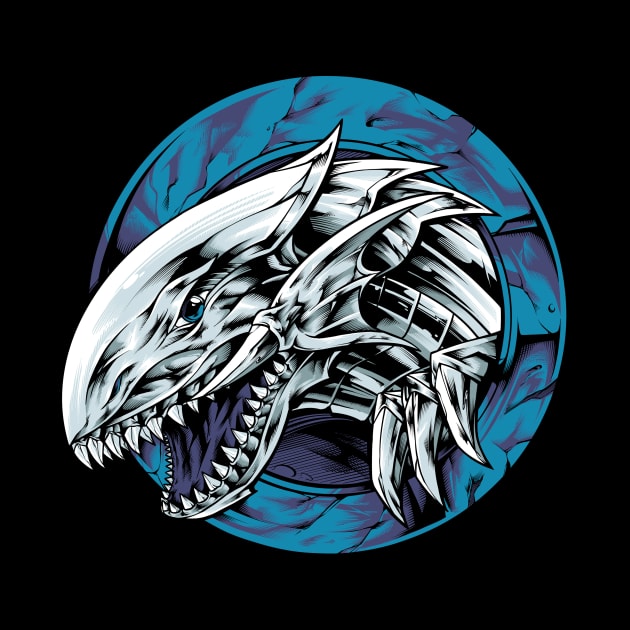 Blue eyes white dragon by midthos