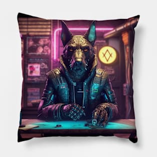 Hacker Dog Portrait Pillow