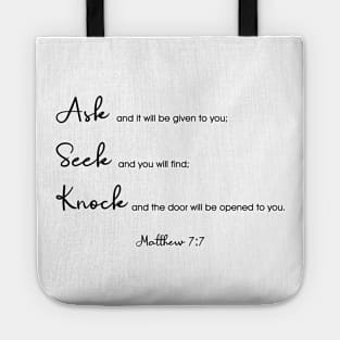 Ask, Seek Knock Tote