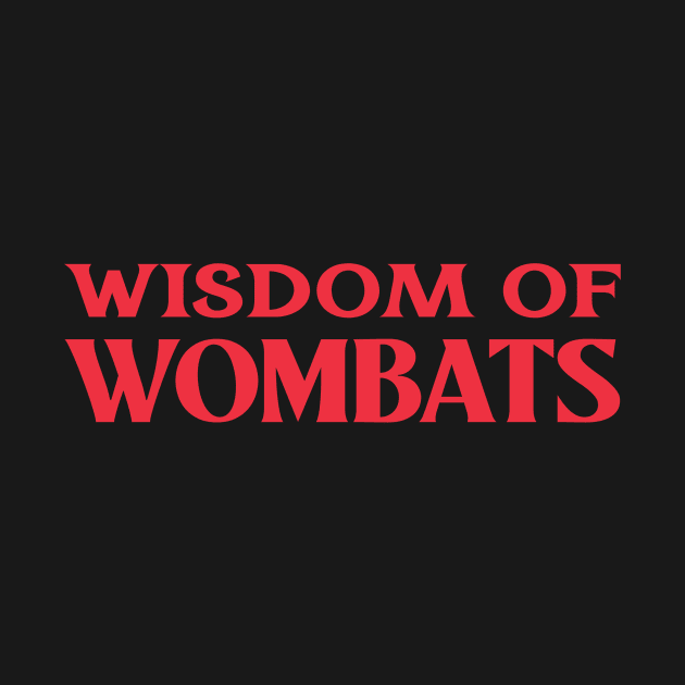 Wisdom of Wombats Animal Collective Nouns by TV Dinners