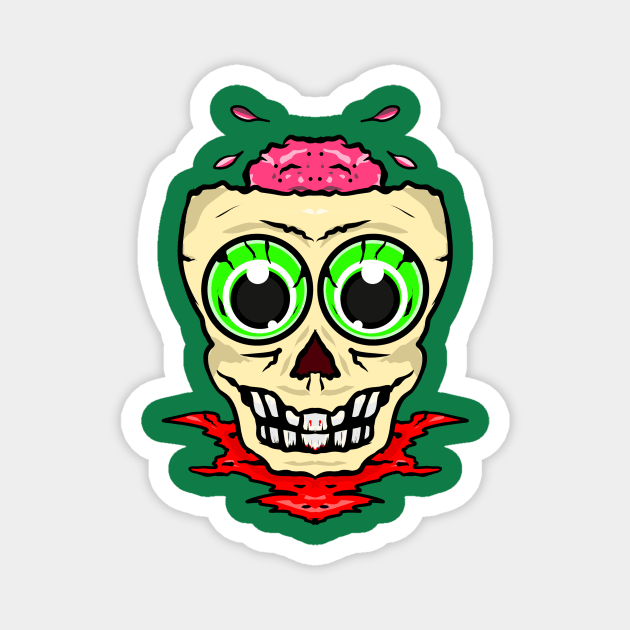 Skull brains Magnet by Cahya. Id