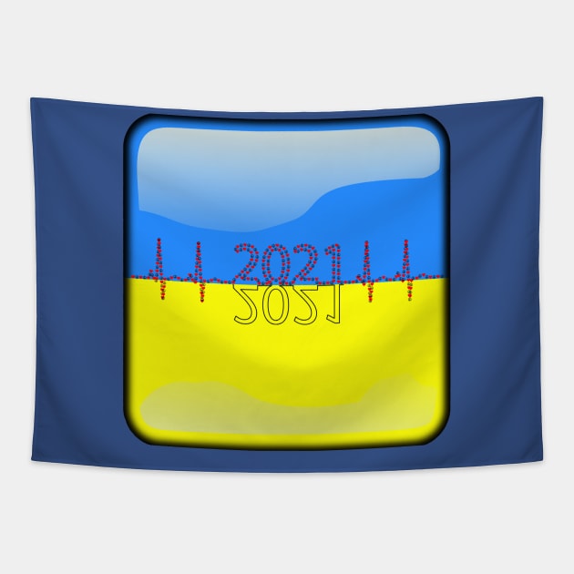 Ukrainian flag Tapestry by tashashimaa