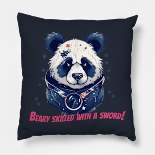 Samurai Panda T-Shirt Design - Unique Tee for Fashionable Gifts Pillow