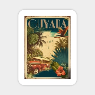 Guyana Vintage Travel Art Poster Magnet