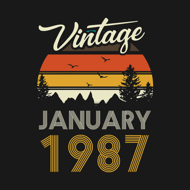 1987 - Vintage January Birthday Gift Shirt by ReneeCummings