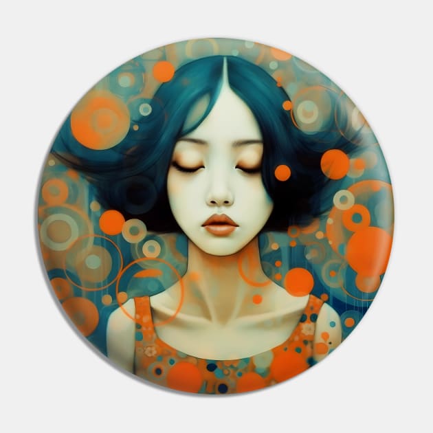 Surreal Girl Pin by n23tees