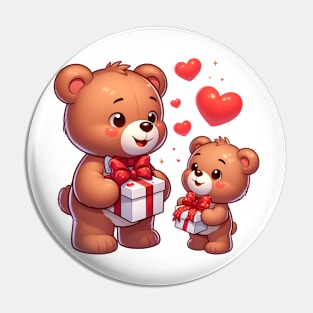 Valentine's Cartoon Delights Pin