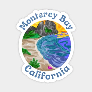 Monterey Bay California Distressed Magnet