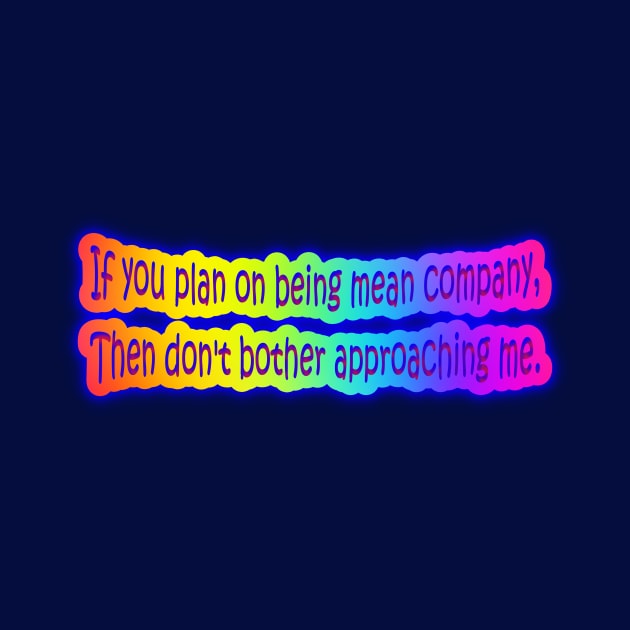 Neon Rainbow Personal Space Quote by Creative Creation