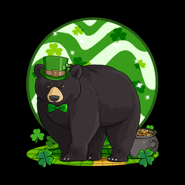 Black Bear St Patricks Day Leprechaun by Noseking