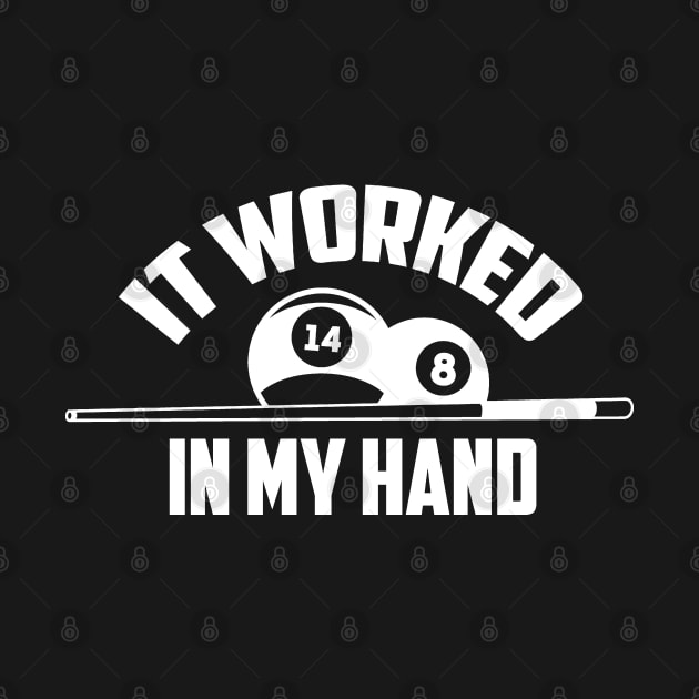 It worked in my hand - billiard design by BB Funny Store