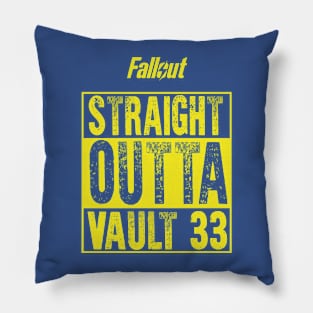 FALLOUT: STRAIGHT OUTTA VAULT 33 YELLOW VERSION Pillow