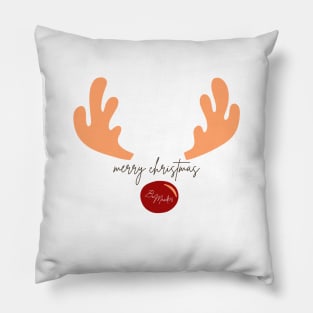 merry deer christmas Pillow