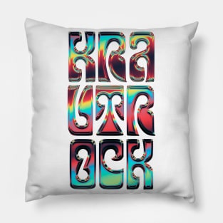 Krautrock / Retro Typography Design Pillow