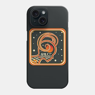 Aries Zodiac, 70s Style design Phone Case