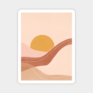 Abstract sunset painting 3.3 Magnet