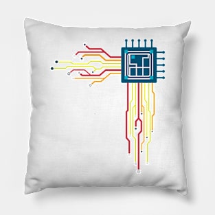 Computer chip - Creative illustration Pillow