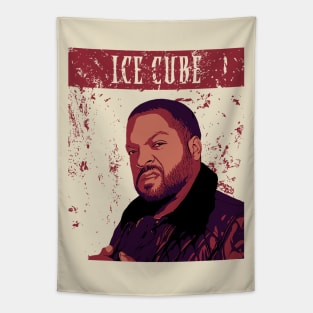 ice cube rapper | funny face | brown vintage Tapestry