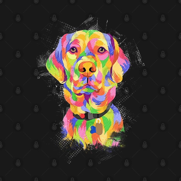 Colorful dog by San Creative