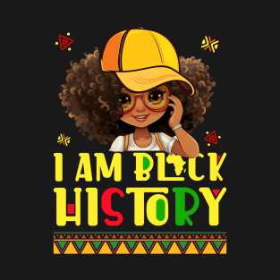 I Am Black History Kids Girls Black History Shirt Kids Boys T-Shirt