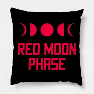 Red Moon Phase Pillow