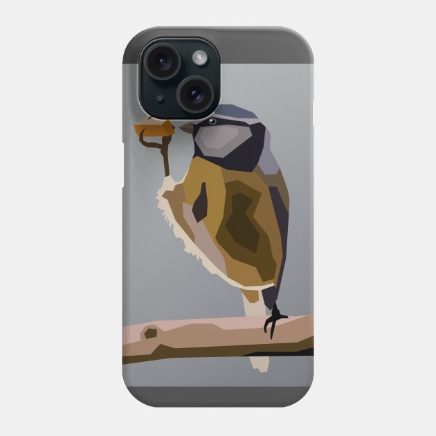 Cartoon sparrow feeding time Phone Case by BumbleBambooPrints