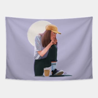 Yellow cap fashion Tapestry