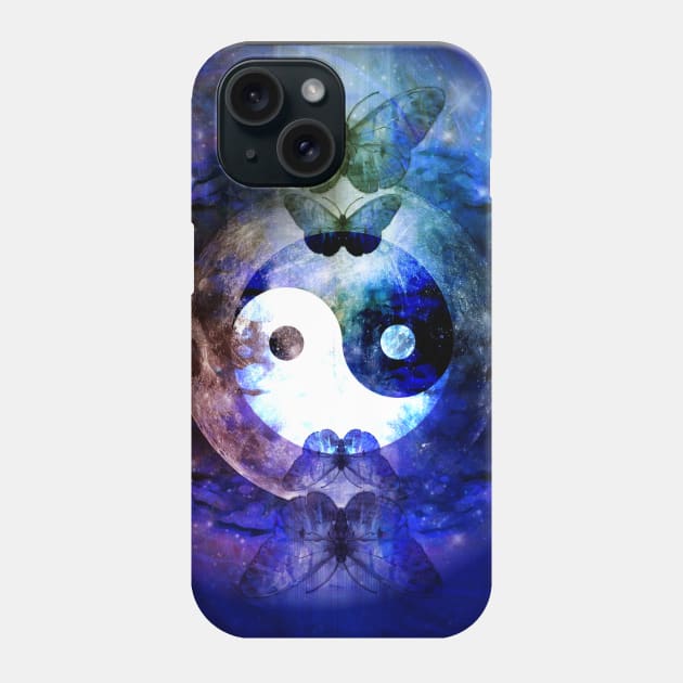 Sister Moon , Butterflies, Moon I Ching Phone Case by Dream and Design