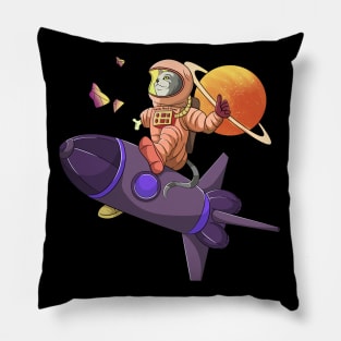 Zombie Astronaut Space Cat Pillow