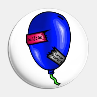 Imperfect Blue Balloon - I'm OK Pin