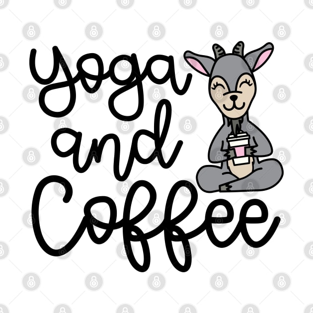 Yoga and Coffee Goat Yoga Fitness Funny by GlimmerDesigns