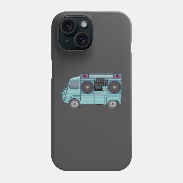 Citroen HY - Boombox Van- Huge Ghettoblaster on a Classic Van Phone Case by Boogosh
