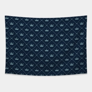 Cute Geometric Crown Pattern Tapestry