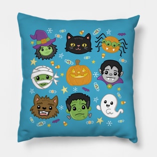 Spooky Cute Doodles Pillow