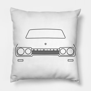 Reliant Scimitar classic car outline graphic (black) Pillow