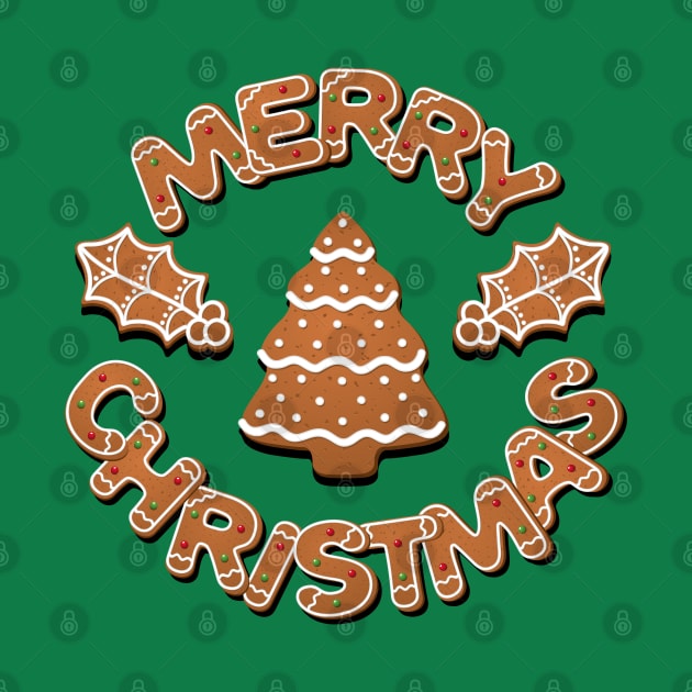 Gingerbread Merry Christmas by RTROstock