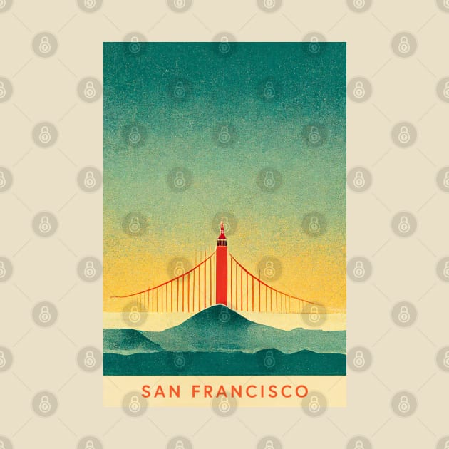 San Francisco Golden Gate Retro by Retro Travel Design