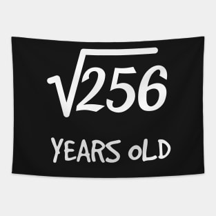 Square Root of 256: 16th Birthday 16 Years Old Teen Boy Girl Tapestry